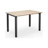 Mehrzwecktisch DUO-U Trend gerade Platte Tiefe 800 mm Breite 1200 mm Eiche schwarz. TAKKT Industrial &