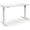 Schreibtisch Atlanta Trend elektrisch höhenverstellbar gerade abgerundete Ecken BxT 1600 x 800 mm weiß/weiß.
