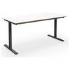 Mehrzwecktisch DUO-T Trend gerade Platte abgerundete Ecken Tiefe 800 mm Breite 1400 mm weiß schwarz. TAKKT