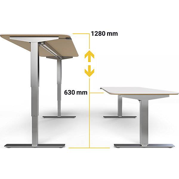 Schreibtisch Atlanta Trend elektrisch höhenverstellbar gerade abgerundete Ecken BxT 1800 x 800 mm-2