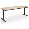 Mehrzwecktisch DUO-T Trend gerade Platte Tiefe 800 mm Breite 1800 mm Eiche / schwarz. TAKKT Industrial &