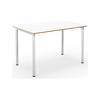 Mehrzwecktisch DUO-C Trend gerade Platte abgerundete Ecken Tiefe 800 mm Breite 1200 mm weiß weiß. TAKKT