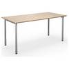 Mehrzwecktisch DUO-C Trend gerade Platte Tiefe 800 mm Breite 1600 mm Eiche / silber. TAKKT Industrial &