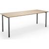 Mehrzwecktisch DUO-C Trend gerade Platte Tiefe 800 mm Breite 1800 mm Eiche / schwarz. TAKKT Industrial &