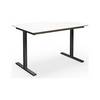 Mehrzwecktisch DUO-T Trend gerade Platte Tiefe 800 mm Breite 1200 mm weiß / schwarz. TAKKT Industrial &