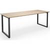 Mehrzwecktisch DUO-O Trend gerade Platte Tiefe 800 mm Breite 1800 mm Eiche / schwarz. TAKKT Industrial &