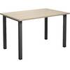 Mehrzwecktisch DUO-U gerade Platte Tiefe 800 mm Breite 1200 mm Eiche schwarz. TAKKT Industrial & Packaging