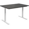 Mehrzwecktisch DUO-T gerade Platte HxT 740 x 800 mm Breite 1200 mm dunkelgrau weiß. TAKKT Industrial &