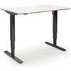Schreibtisch Atlanta Trend elektrisch höhenverstellbar gerade BxT 1200 x 800 mm weiß/schwarz. TAKKT Industrial