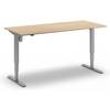 Schreibtisch Atlanta Trend elektrisch höhenverstellbar gerade BxT 1800 x 800 mm Eiche/silber. TAKKT Industrial