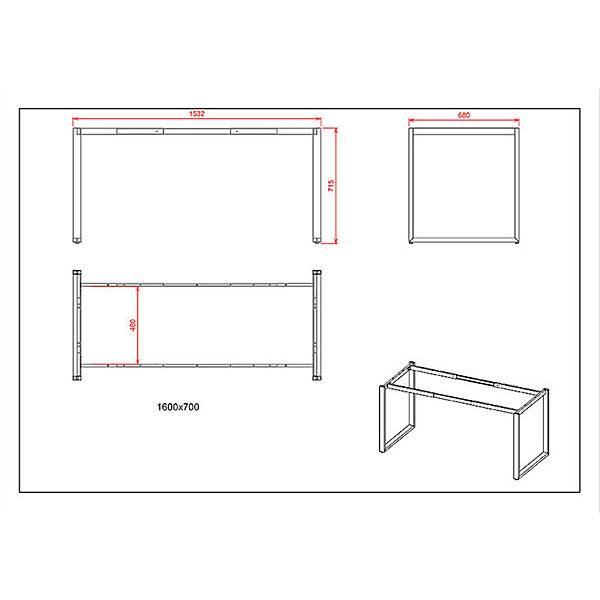 Mehrzwecktisch DUO-O Trend gerade Platte abgerundete Ecken Tiefe 800 mm Breite 1400 mm weiß / silber. TAKKT