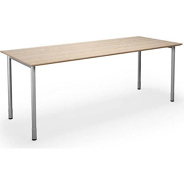 Mehrzwecktisch DUO-C Trend gerade Platte Tiefe 800 mm Breite 1800 mm Eiche / silber. TAKKT Industrial &-0