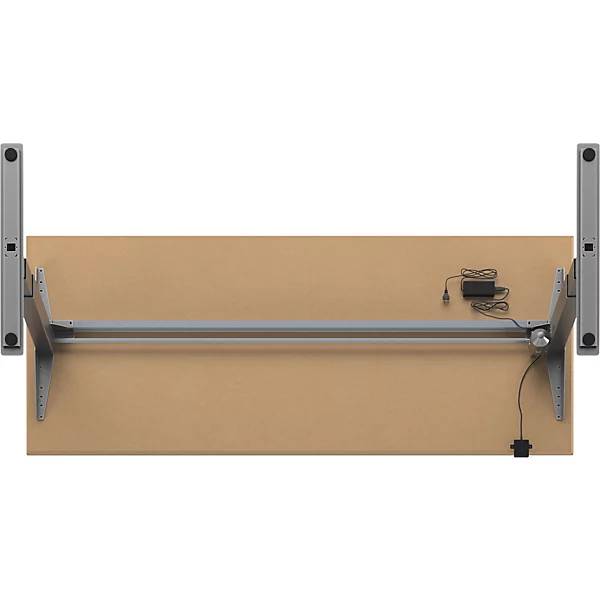 Schreibtisch Atlanta Trend elektrisch höhenverstellbar gerade BxT 2000 x 800 mm weiß/silber. TAKKT Industrial-2