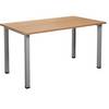 Mehrzwecktisch DUO-U gerade Platte Tiefe 800 mm Breite 1400 mm Buche silber. TAKKT Industrial & Packaging