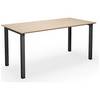 Mehrzwecktisch DUO-U Trend gerade Platte Tiefe 800 mm Breite 1600 mm Eiche schwarz. TAKKT Industrial &