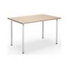 Mehrzwecktisch DUO-C gerade Platte HxT 700 - 800 x 800 mm Breite 1200 mm Eiche weiß. TAKKT Industrial &