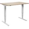 Schreibtisch Atlanta Trend elektrisch höhenverstellbar gerade BxT 1200 x 800 mm Eiche/weiß. TAKKT Industrial &