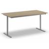 Mehrzwecktisch DUO-T Trend gerade Platte Tiefe 800 mm Breite 1600 mm Eiche / silber. TAKKT Industrial &