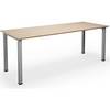 Mehrzwecktisch DUO-U Trend gerade Platte Tiefe 800 mm Breite 1800 mm Eiche silber. TAKKT Industrial &