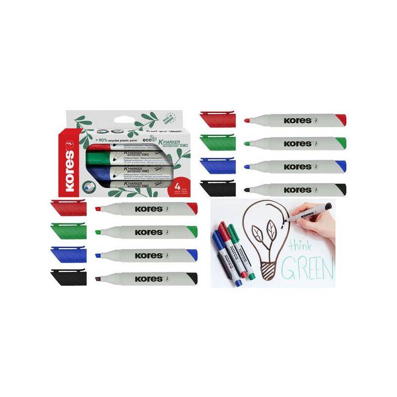 Kores Whiteboard-Marker "ECO XW2", 4er Etui-0