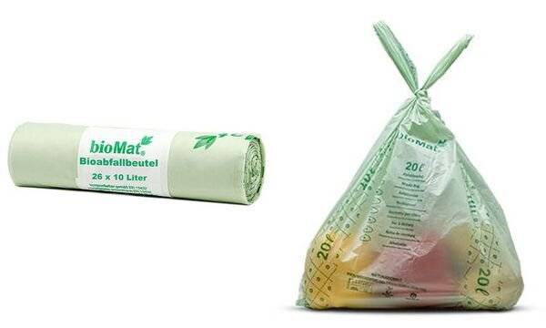 PAPSTAR Bioabfallbeutel "bioMAT", 10 Liter, grün (6497000)