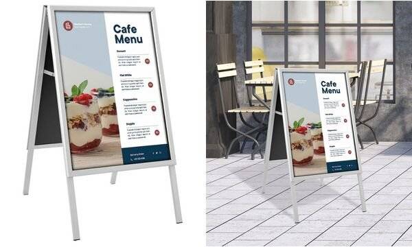 EUROPEL Plakatständer CLASSIC, A1, silber-1