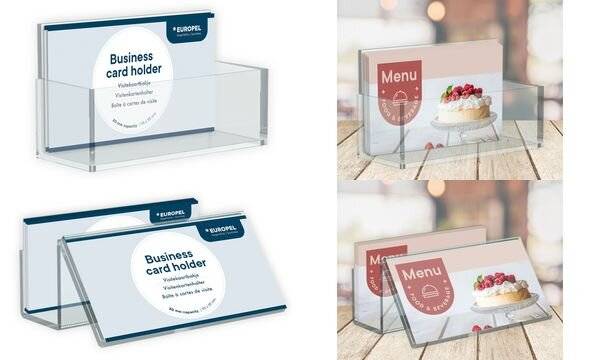 EUROPEL Visitenkartenhalter, 1 Fach, transparent-1
