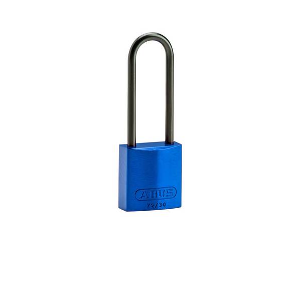 Aluminium-Vorhängeschlösser–kompakt • Blau • 32 x 119 mm • Aluminium
