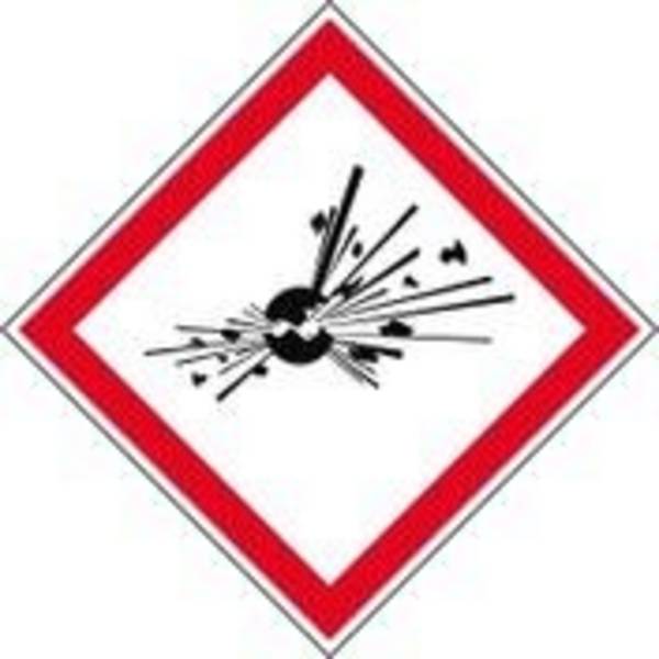 Gefahrstoff - GHS • Explosiv • PIC 1801 • 10x10 mm • B-7586 • Karte • 96 Stück