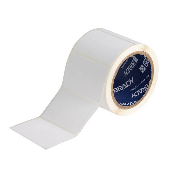 BradyJetJ4000 Polyesteretiketten • 76.20 mm x 50.80 mm • Weiß