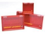 Gruppenverschluss-Center mit 8 Haken • Rot • 305 x 195 mm • Acryl-1