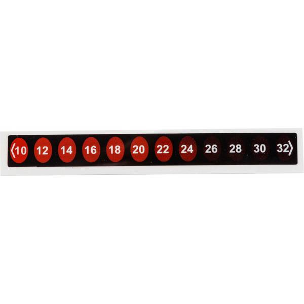 Reversible, temperaturanzeigende Etiketten - 12Temperatur-Messstufen • 10–32°C