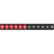 Reversible, temperaturanzeigende Etiketten - 12Temperatur-Messstufen • 10–32°C-1