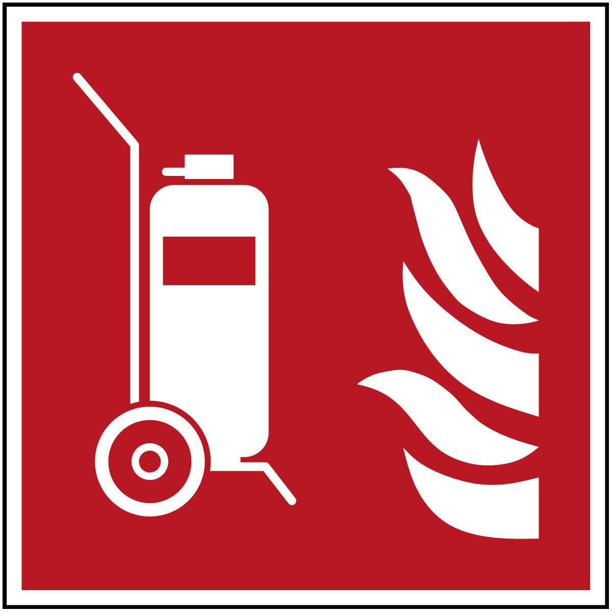 Brandschutz • Fahrbarer Feuerlöscher • F009 • 100x100 mm • B-7541-2