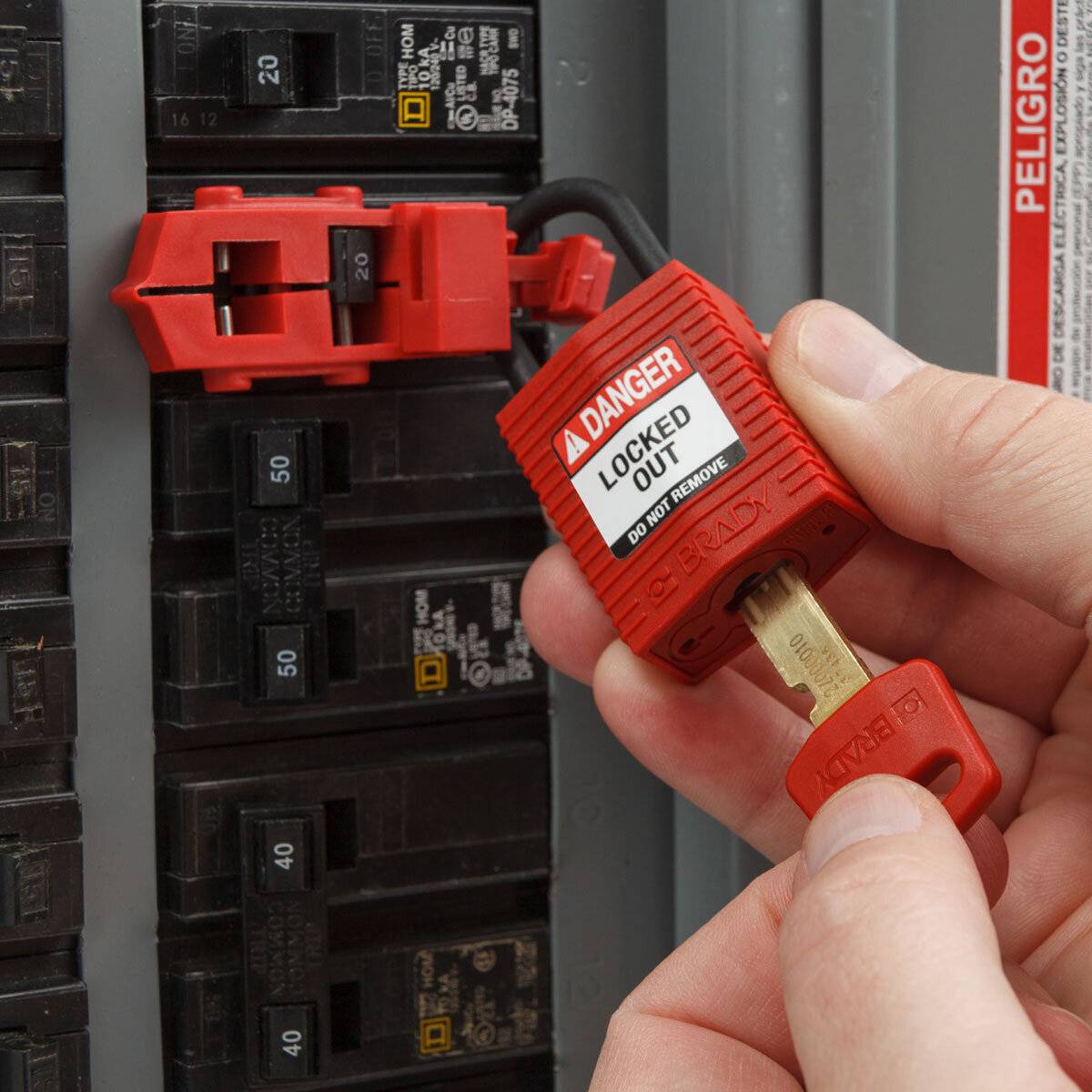SafeKey-Vorhängeschlösser–kompakt • 1 Stück • KD • Orange • Bügelhöhe: 25 mm-1