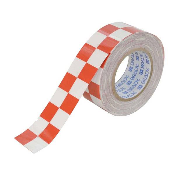 ToughStripe Bodenmarkierer • Rot auf Weiß • Breite: 50.8 mm • Länge: 30.48 m