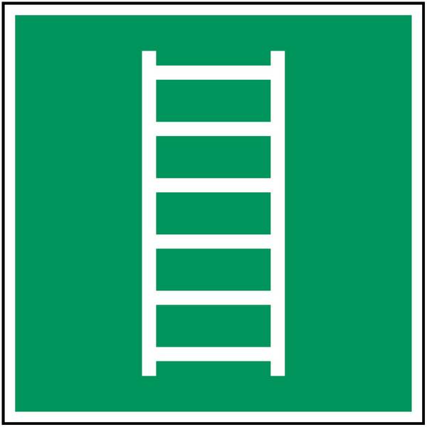 Erste Hilfe & Fluchtweg • Fluchtleiter • E059 • 200x200 mm • B-7541