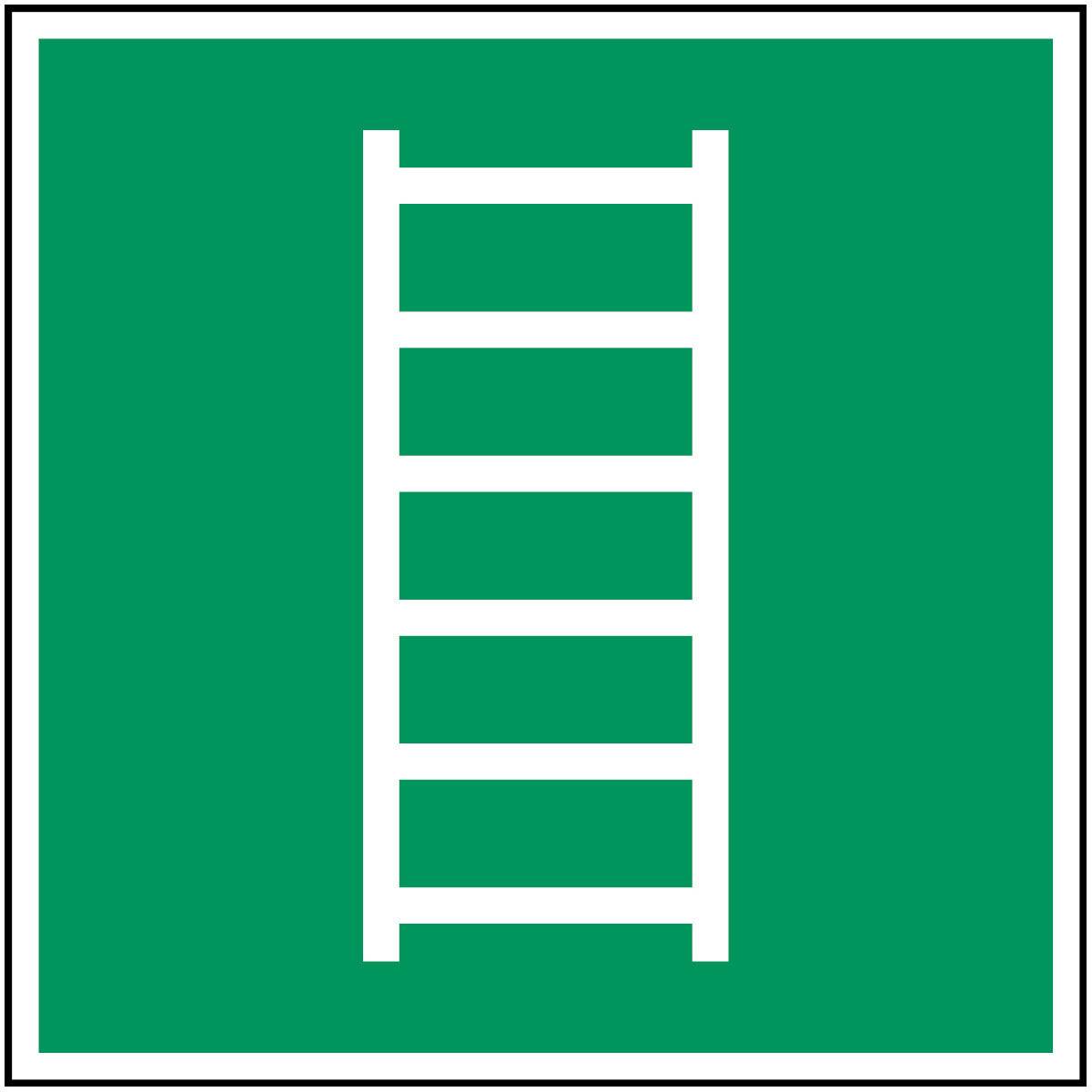 Erste Hilfe & Fluchtweg • Fluchtleiter • E059 • 200x200 mm • B-7541-0