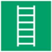 Erste Hilfe & Fluchtweg • Fluchtleiter • E059 • 200x200 mm • B-7541-1