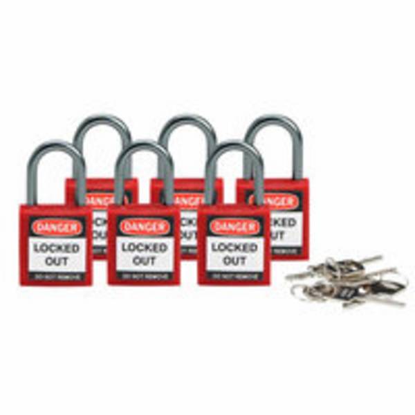 Kompakte Sicherheitsschlösser - 25mm Bügel - KD • Rot • 32 x 64 mm • Nylon