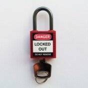 Kompakte Sicherheitsschlösser - 25mm Bügel - KD • Rot • 32 x 64 mm • Nylon-2
