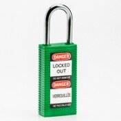 Sicherheitsschlösser–langes Gehäuse • Grün • 38 x 122 mm • Nylon Stahlbügel-2