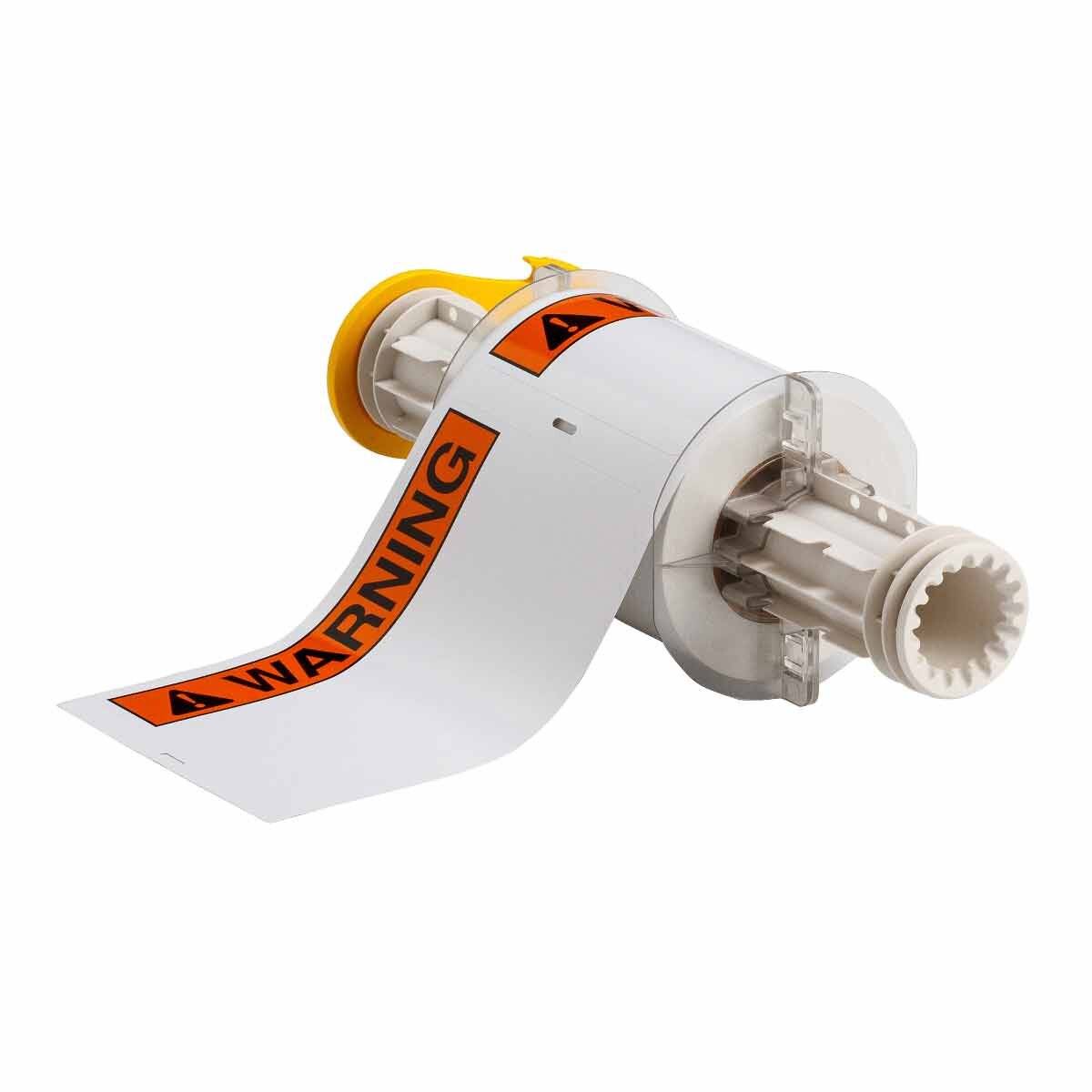 BBP85 Etiketten - ANSIWA • Schwarz auf Orange & Weiß • 102 mm x 152 mm • Vinyl-1