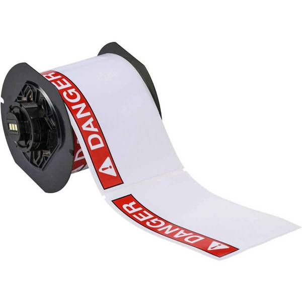 Vinyl-Etiketten mit bedruckter Kopfzeile • Danger • 101 X 152 mm • ANSI