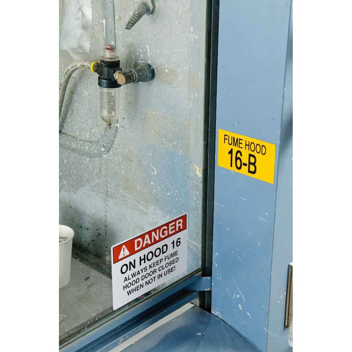 Vinyl-Etiketten mit bedruckter Kopfzeile • Danger • 101 X 152 mm • ANSI-2