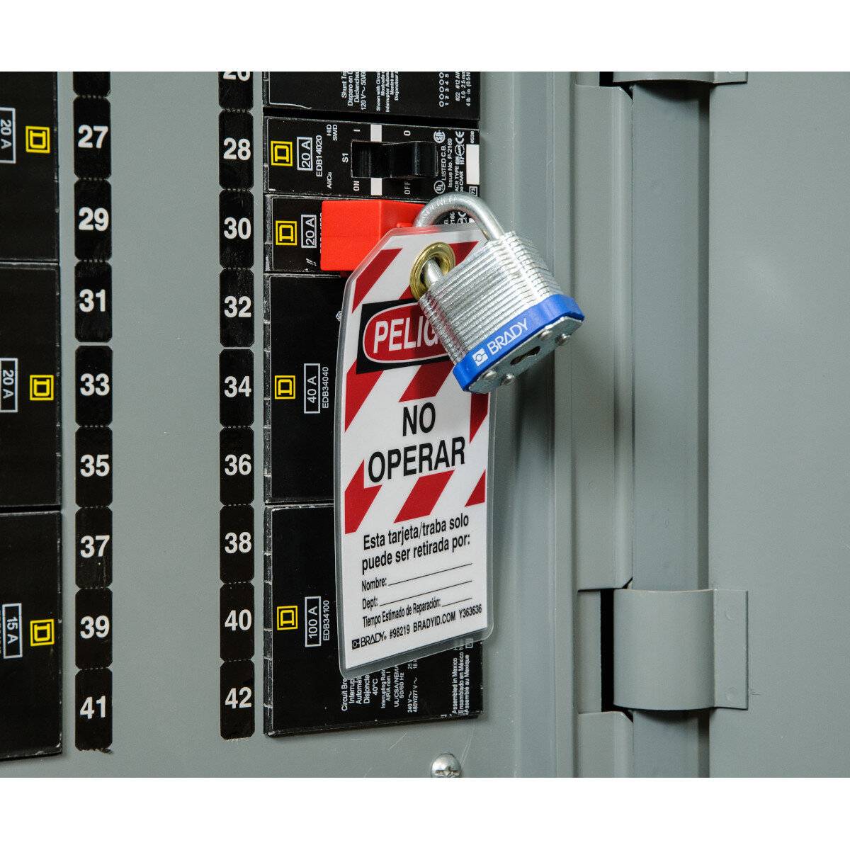 Schlösser mit laminiertem Stahl, Bügel 51 mm - KD • Blau • 44 x 90 mm-2