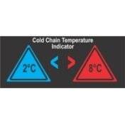 Reversible, temperaturanzeigende Etiketten - 2Temperatur-Messstufen • 2–8°C-1