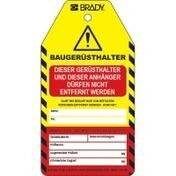 BRADY Sicherheitskontrollsysteme für Gerüste • Prüfanhänger für Baugerüsthalter-1