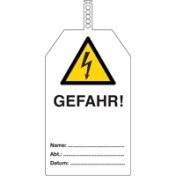 Anhänger: GEFAHR! • 85 x 145 mm • Schwarz & Rot auf Weiß-1