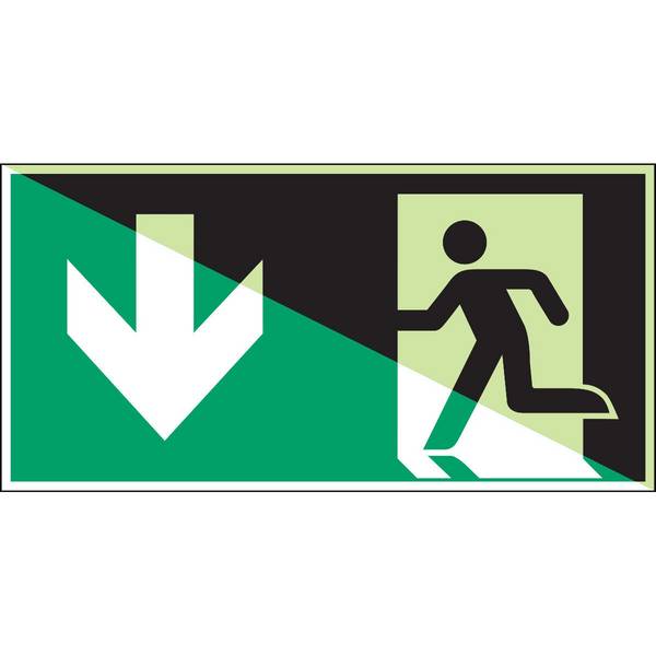 Erste Hilfe & Fluchtweg • Notausgang (links) • A180/E001 • 150x300 mm • B-7582